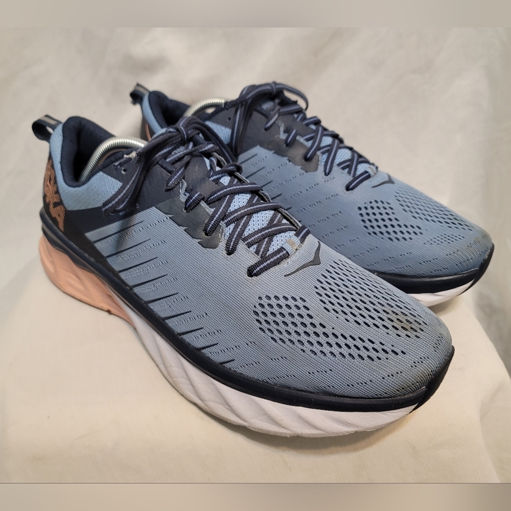 Hoka One One Arahi 3 Womens Sz 12 B Blue Outdoor Athletic Running Sneakers - Picture 4 of 11